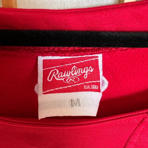 Rawlings LRC Red Athletic Long Sleeve Performance Shirt Size Medium - Picture 3 of 7